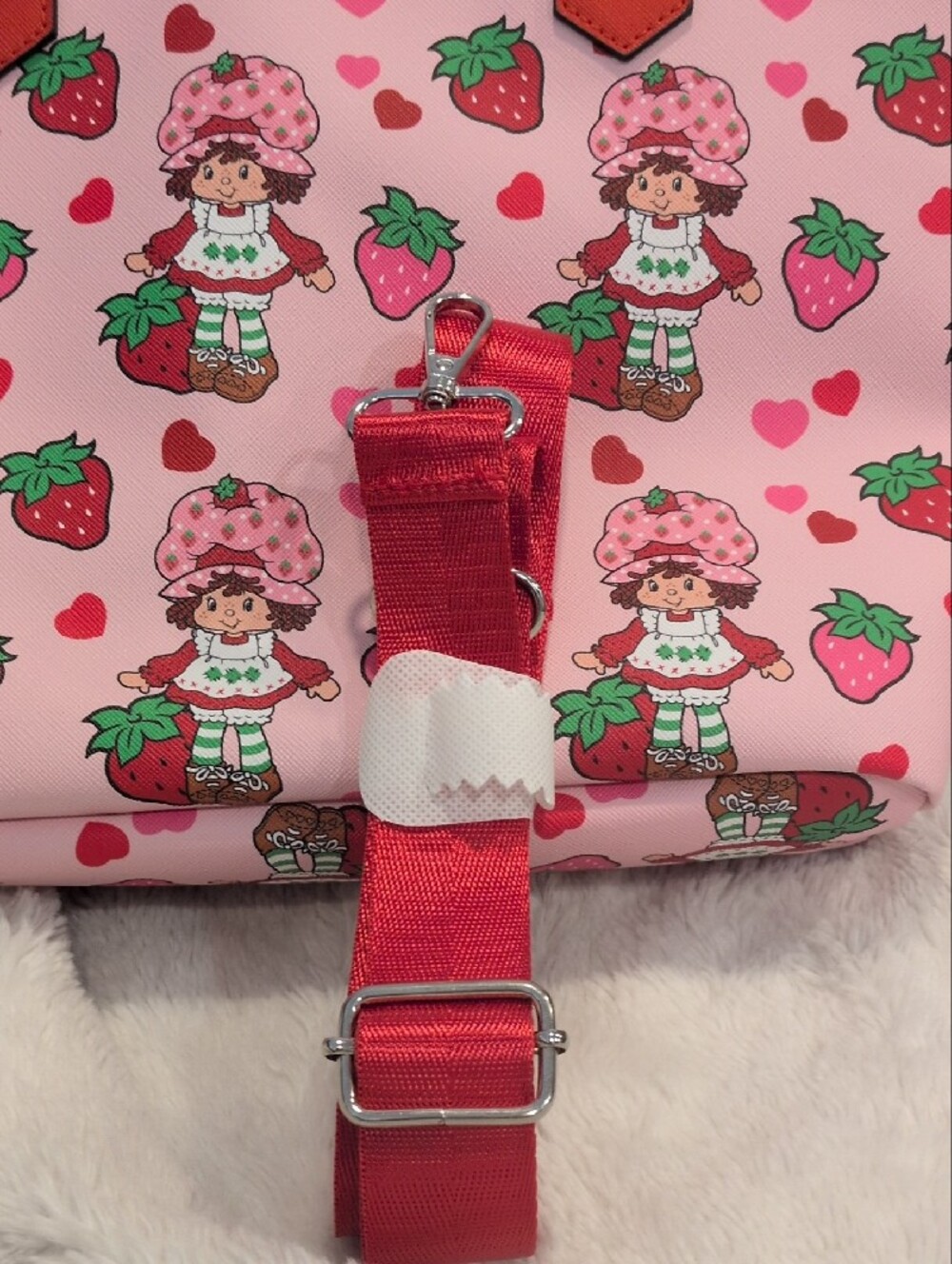 Strawberry Shortcake Pink Strawberry Print Insulated Bag - Picture 3 of 3
